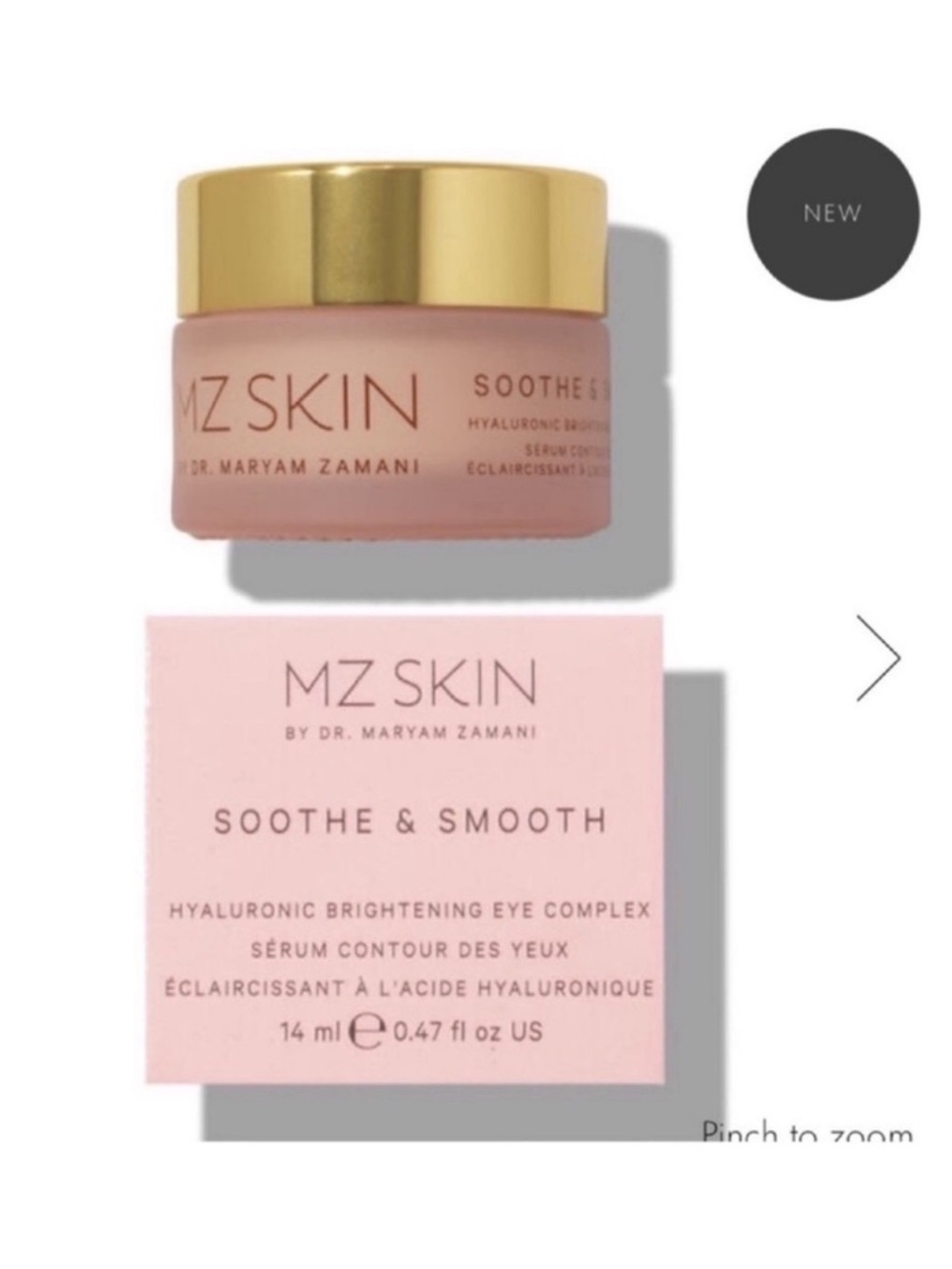 MZ Skin Soothe & Smooth Hyaluronic Brightening Eye Complex 14ml